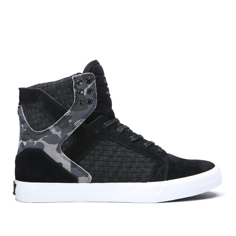 Zapatillas Altas Supra Argentina Hombre - SKYTOP Negras / Camuflaje (IKSGW-7645)